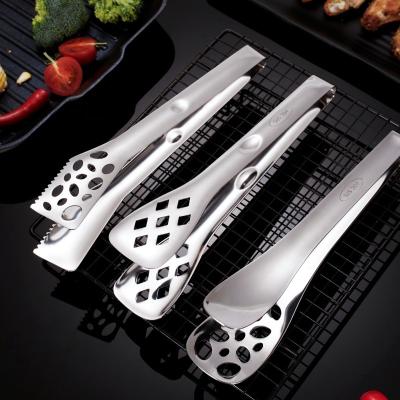 China Viable Kitchen Assistant Getting Food Tools 304 Grade BBQ Meat Tongs Sets Stainless Steel Food Tongs Grill Steak Bread Tongs for sale