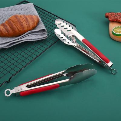 China Hot Selling Popular Design Stainless Steel Food Tongs Viable Locking Grill Barbecue Tongs for sale