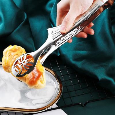 China Viable Kitchen Accessory Special Design Food Tool BBQ Serving Tongs Bread Stainless Steel Food Tongs Grill Steak Ice Clip for sale