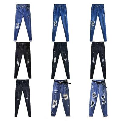 China Wholesale Women's Retro Slim Jeans Ladies Korean New Fashion Women's Jeans Breathable Waist Ripped Women's High Waist Jeans for sale