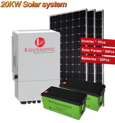 China Sistema solar de 20 kW 250W 30V Batería Banco de baterías solares en venta