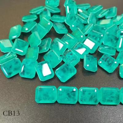 China Color set or fire green color simple rectangle shape fusion stone for earring and necklace set for sale