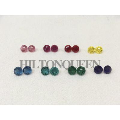 China Jewelry A Variety Of Colors Can Be Customized Diamond Gemstones Chrysanthemum Cut Artificial Gemstones for sale