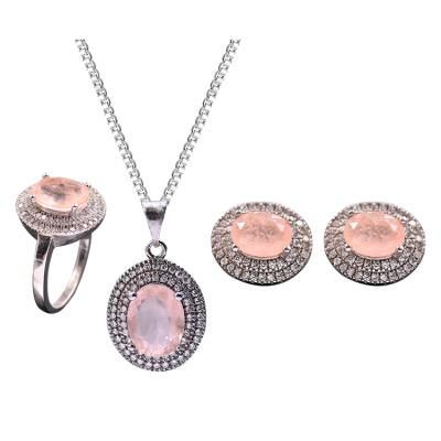 China Gothic Revival Synthetic Gemstone Morganite Earrings Pendantjewelry For Party Wearing for sale