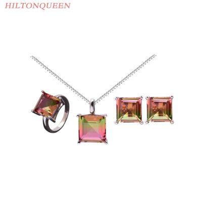 China Elegant Women CLASSIC Wholesale Silver Copper Earring Pendant Jewelry Sets for sale