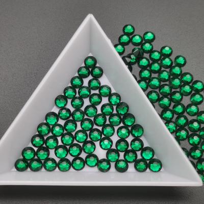 China Hot Green Hot Green Flat Back Rhinestone Fix SS16 Flatback Fix Rhinestones For Skating Dress for sale