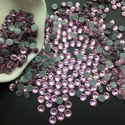 China Wholesale 3mm Flatback Beads Lt Pink Flatback Stones Hot Fix Glass Rhinestone For Cheerbows for sale