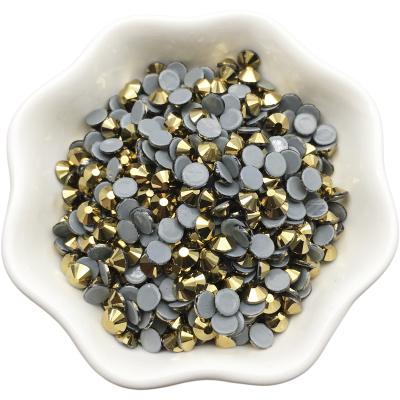 China 1440pcs Quality Flatback Flatback Hotfix Hotfix Rhinestone Hot Fix Aurum Color Hot Fix Rhinestone for sale