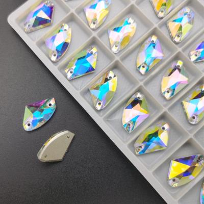 China Fancy K9 Flatback Glass Crystal Flat Back Galactic Gems Stones AB Rhinestone For Apparel Decoration for sale