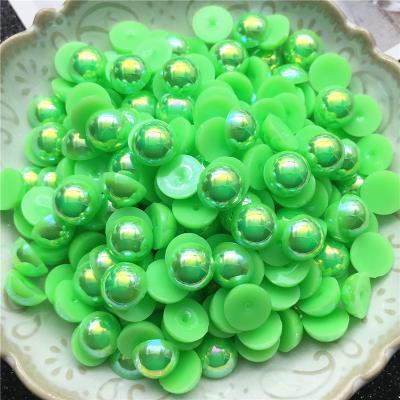 China Wholesale Imitation Pearl Plus 60 Colors 6MM Round Flatback ABS DIY Pearl Half Open Beads For Phonecase for sale