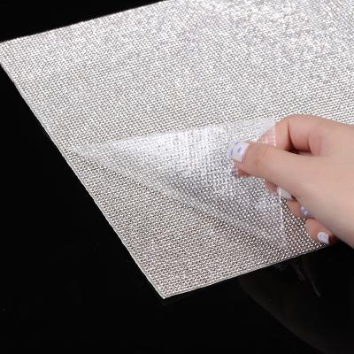 China Multicolor Glass Trim Mesh Crystal Fabric Hotfix Sheet Rhinestone Rhinestone Pointback 24*40cm For DIY Crafts for sale