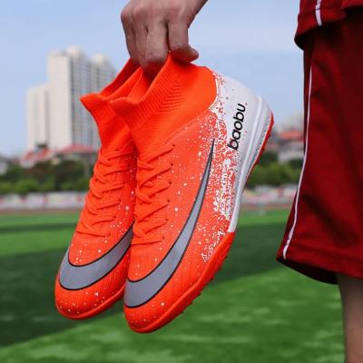 China FASHION Custom Boy Outdoor Boots AG Ankle Soccer Men High Tops Futsal For Artificial Turf FG Football Unisex Shoes for sale