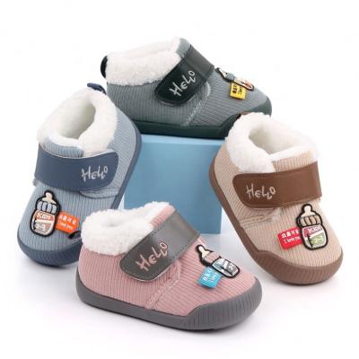 China Light 2020 Winter High Quality Cartoon Warm Soft Baby Shoes for sale