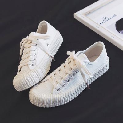 China Wholesale Custom Fashion Anti-odor Comfortable White Canvas Shoes For Lady With High Qualit for sale