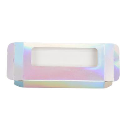 China Recyclable Cardboard Folding Paper Holographic Shipping Packaging Boxes Black Printing Iridescent Corrugated Paper Shipping Mailer Box for sale