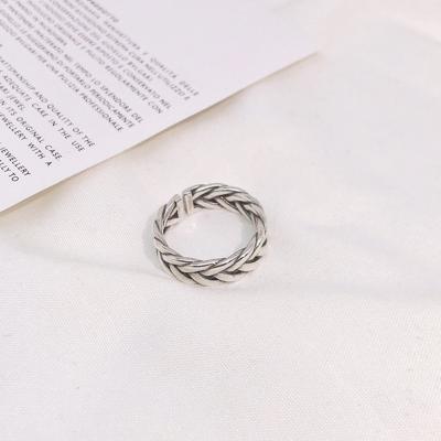 China Hiphop Minimalist Design Women Gold Plated S925 18K Silver Plated Mini Cuban Link Chain Ring Hypoallergenic Jewelry for sale