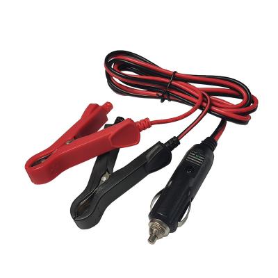 China JKM 12V/24V Car Cigarette Lighter Male Head To 90mm Clip Battery Cable Ignition Starter Emergency Rope Belt Clip JKM-CZ-146 for sale