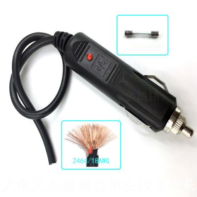 China Fuse 10A 2468 18AWG Inline Cigarette Lighter Male Single Wire JKM-CZ-021 for sale