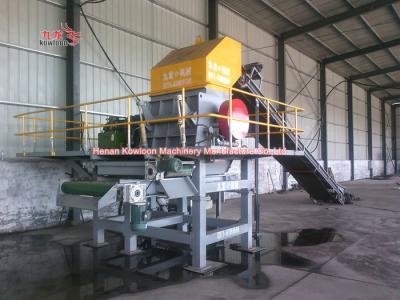 China Automatic Control Tire Secondary Shredder Steel Tyre Crumb Machine 380V for sale