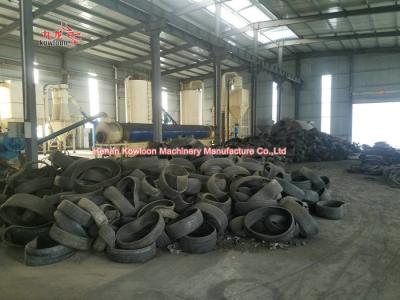 China Room Temperature Rubber Tire Recycling Machinery With PLC Auto Control for sale