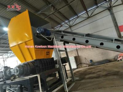 China Two Shaft Household Garbage Shredder Machine Nailed Wood Pallet Shredder for sale