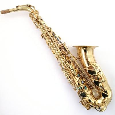 China Gold lacquer eb key accept customized good quality saxophone alto from china for sale