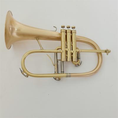 China MATT Lacquer Bb Head Brass Imported From Germany Professional Trigger Flugelhorn for sale