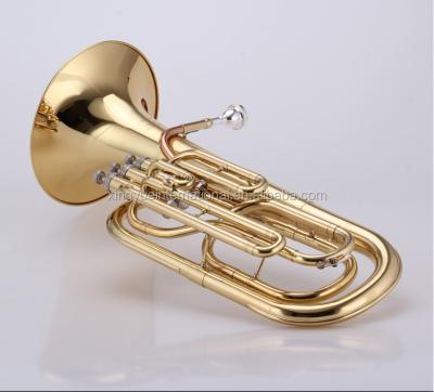 China Gold lacquer piston valve baritone horn musical instruments for sale