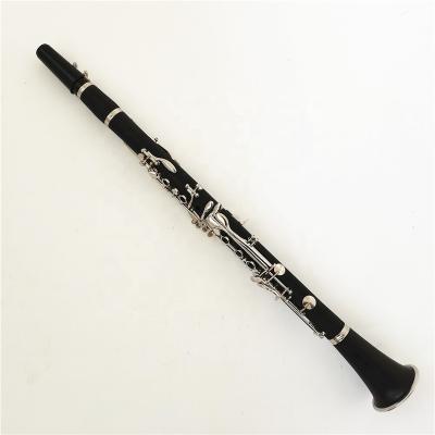 China Professional small wooden clarinet bored dimension hard rubber material bb clarinet for sale