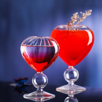 China New Classic / Postmodern Table Decor Heart Shape Cocktail Glass Cup for sale