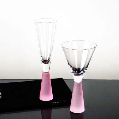 China New lead-free wine wholesale Champagne Glass Goblet colorful stem classic/postmodern factory for sale