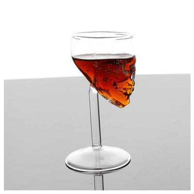 China New Classical/Postmodern Glass Spirits Glass Cocktail Cup Vaso de Calavera D'en de Recina Skull Glass Mug for sale