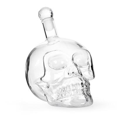 China Wholesale 125ml 350ml 550ml 1000ml Viable Skull Factory Shape Liquor Glass Master Bottle For Bourbon Vodka Cups for sale