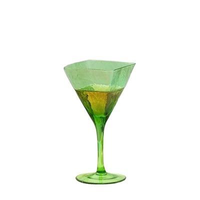 China Li Qing Factory Wholesale Classic Green Household Tumbler Nordic Viable Single Wine Glasses Of Champagne Glass Tumbler for sale