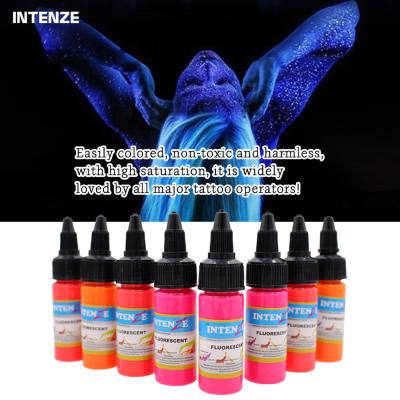 China Fluorescence tattoo ink shiny under the light pure plant material high quality colouful easy colour for sale