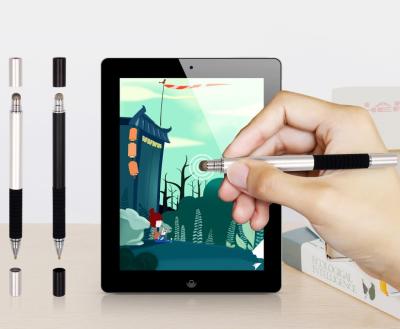 China Hot Selling Touch Pen Stylus 2 in 1 Mesh Tip Ball Point Fiber Tip Touch Pen Stylus Pen for sale