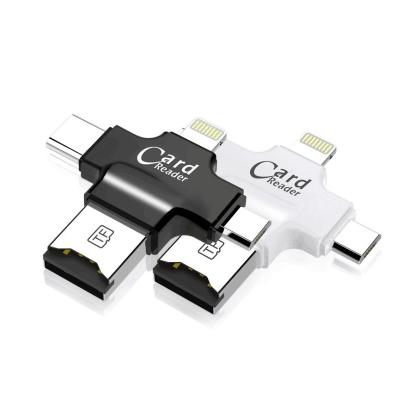 China Stripe Card Reading 4 In 1 Pendrive OTG Card Reader Factory Price Mini Type-C Usb For Phone Android Smart Card Reader With TF/SD for sale