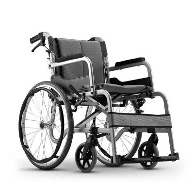 China 100kgs rear big wheel with backrest foldable design outdoor wheelchair for sale