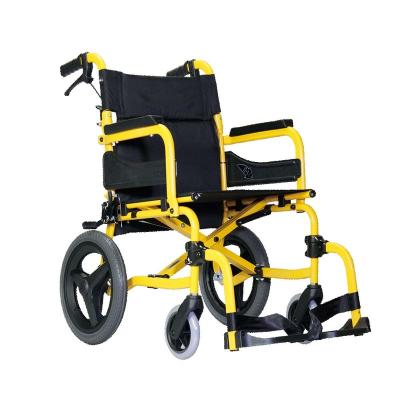 China 100kgs white aluminum frame with pelvic belt for extra safety standard wheelchair for sale