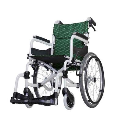 China 100kgs Outdoor Travel Lightweight With Swing-Away Footrest Transfer Wheelchair for sale