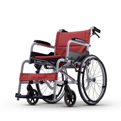 China 100kgs basic rigid aluminum frame with fixed backrest lightweight wheelchair for sale