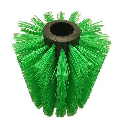 China Artificial Grass Cleaning PP Green Wavy Nylon Bristle Industrial Grass Roller Artificial Cleaning Brush for sale