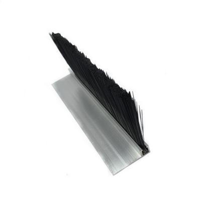 China Door And Window Accessories 28mm F Type Aluminum Backing Strip Brush For Door Sealing for sale