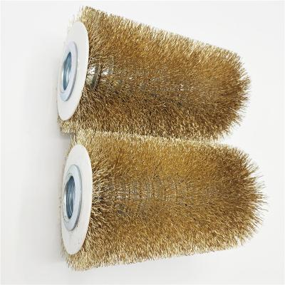 China Manufacturer High Quality Knotted Wire Roller Cleaning Brush for sale