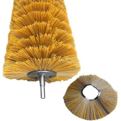 China Custom Hotels Size Wafer Ring Road Steel Mix PP Brushes For Sweeping Snow for sale