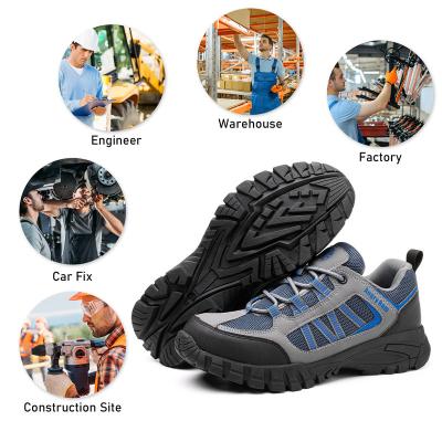 China Custom Steel Toe Men's Compositetoe Midsole Fashion Protection Breathable Steel Toe And Sneakers Work Lightweight Safety Shoes for sale