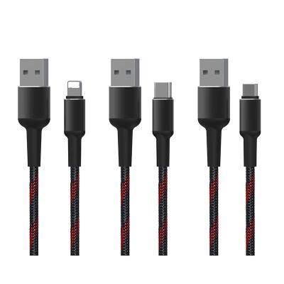 China Camera Data Cable 3A USB2.0 Cable Nylon Woven Aluminum Fast Charging Charger Cable for sale