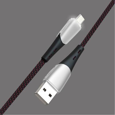 China 2019 Hot Sale 1M Android 2.0 Sync Charger Zinc Alloy Led Data Cable In Mobile Phone Cables for sale