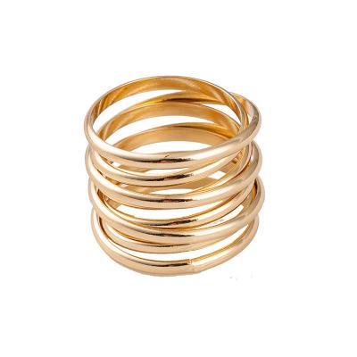 China Modern Luxurious Fashionable Luminous Vintage Gold Metal Index Finger Jewelry Rings Women for sale