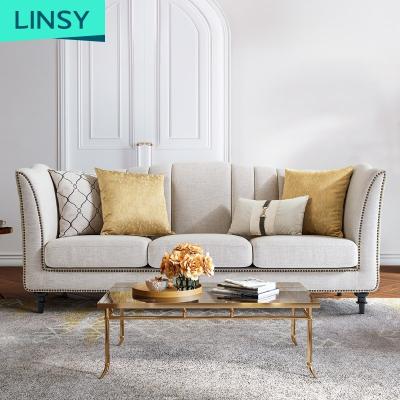 China Small Apartment Tufted American Simple Living Room Fabric Lightweight Luxury Velvet Sofa for sale